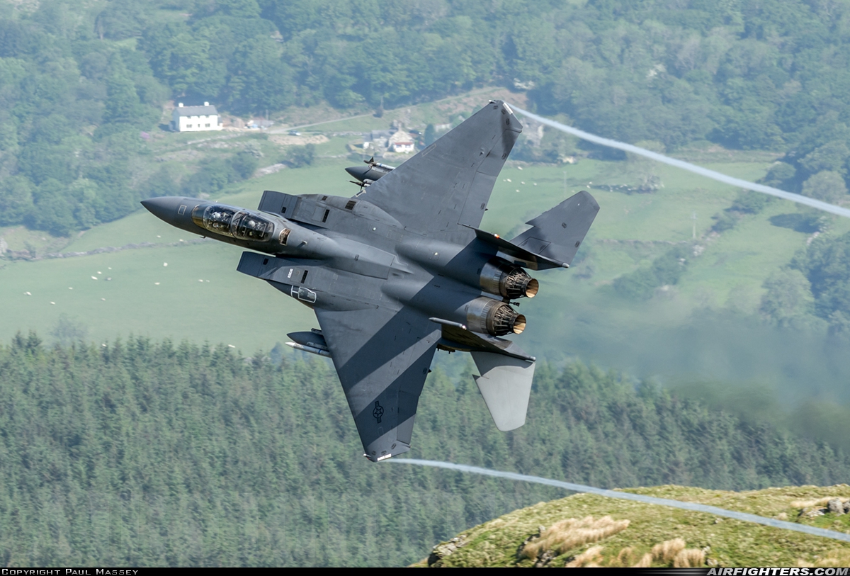 USA - Air Force McDonnell Douglas F-15E Strike Eagle 91-0303 at Off-Airport - Machynlleth Loop Area, UK