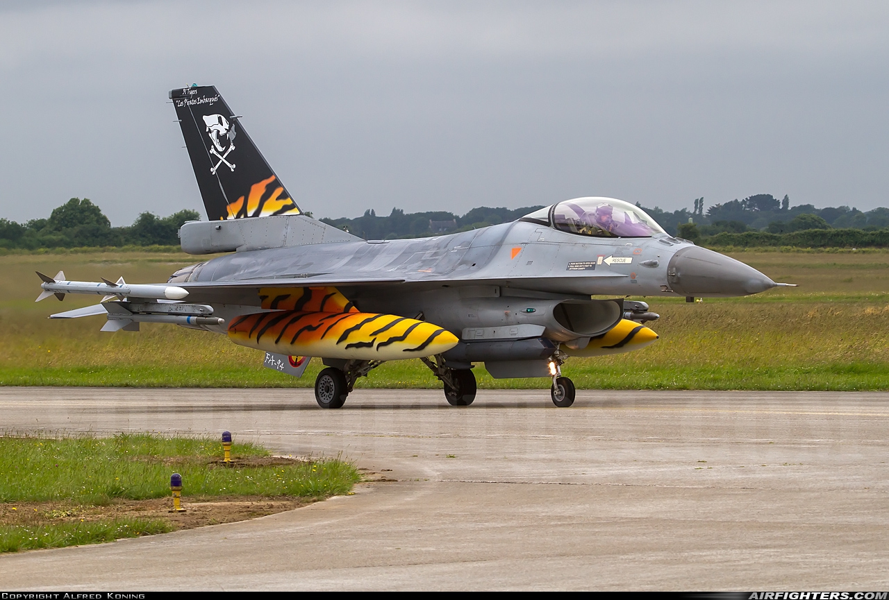 Belgium - Air Force General Dynamics F-16AM Fighting Falcon FA-94 at Landivisiau (LDV / LFRJ), France