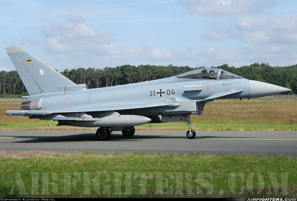 Germany - Air Force Eurofighter EF-2000 Typhoon S 31+04 at Munster / Osnabruck (- Greven) (FMO / EDDG), Germany