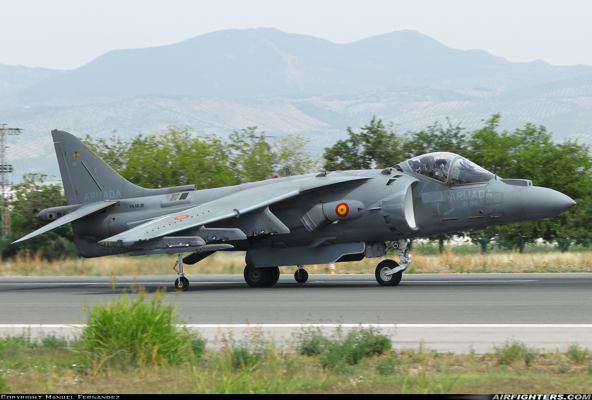 Spain - Navy McDonnell Douglas EAV-8B+ Harrier II VA.1B-26 at Granada (GRX / LEGR), Spain
