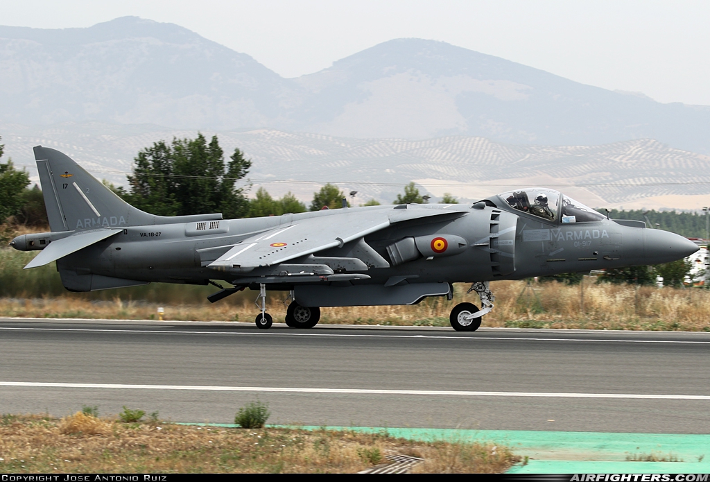 Spain - Navy McDonnell Douglas EAV-8B+ Harrier II VA.1B-27 at Granada (GRX / LEGR), Spain