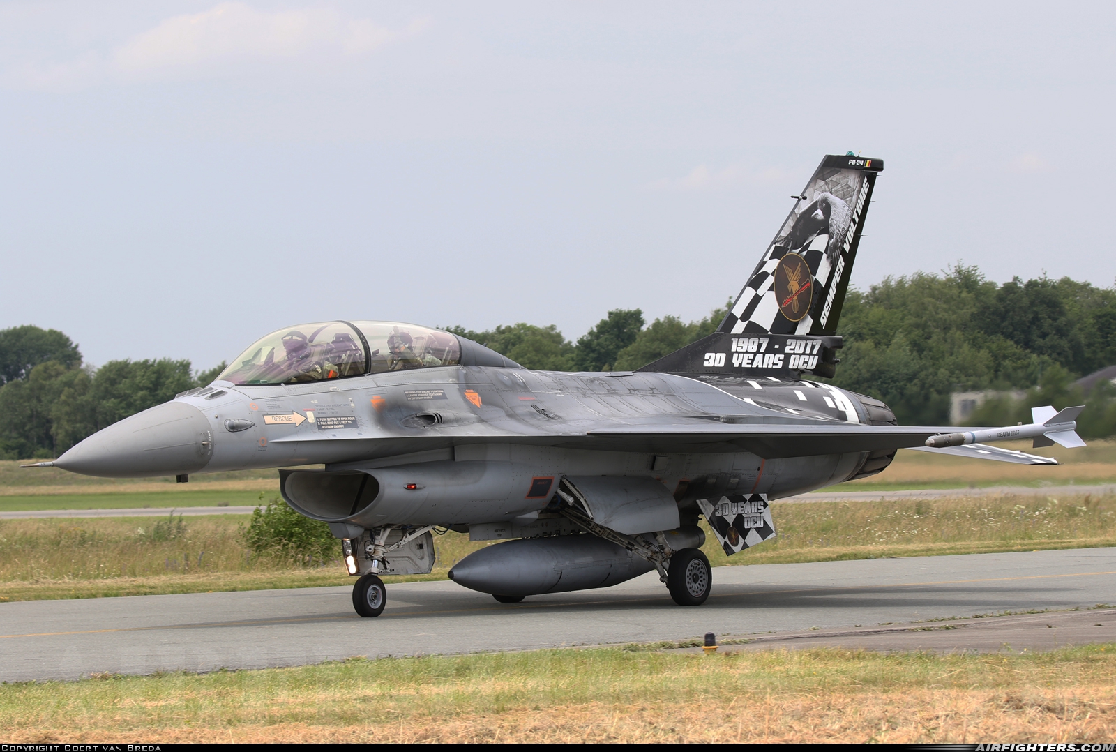 Belgium - Air Force General Dynamics F-16BM Fighting Falcon FB-24 at Florennes (EBFS), Belgium