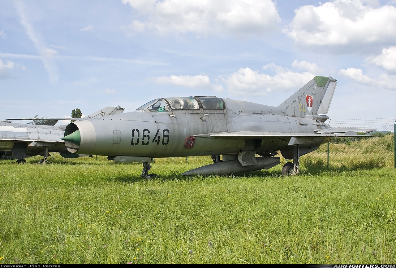 Slovakia - Air Force Mikoyan-Gurevich MiG-21US 0646 at Piestany (PZY / LZPP), Slovakia