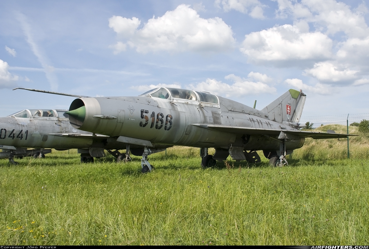 Slovakia - Air Force Mikoyan-Gurevich MiG-21UM 5166 at Piestany (PZY / LZPP), Slovakia