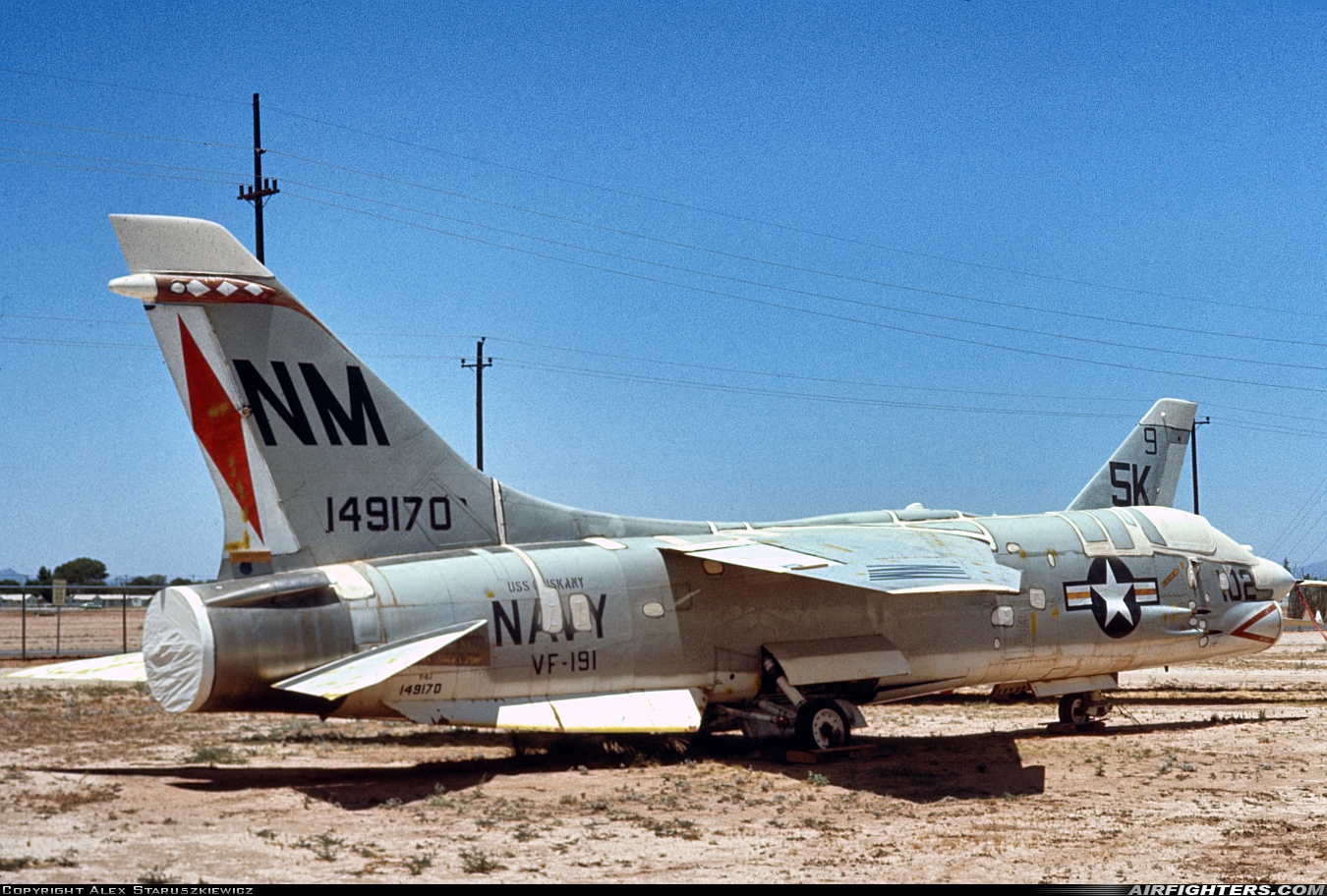 USA - Navy Vought F-8J Crusader 149170 at Tucson - Davis-Monthan AFB (DMA / KDMA), USA