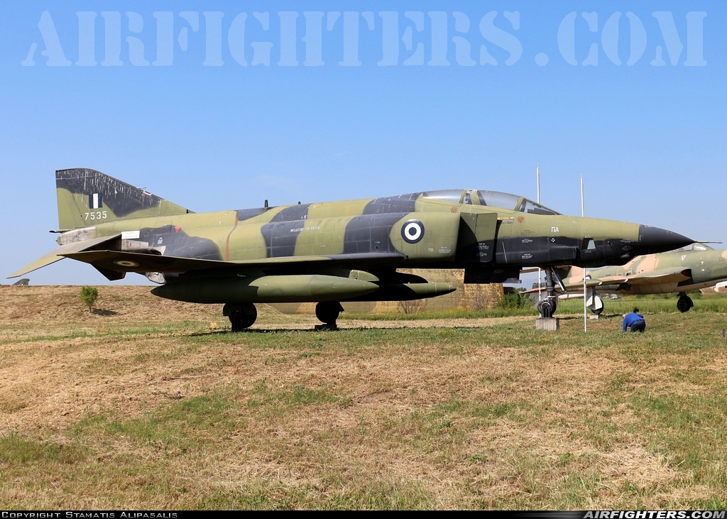 Greece - Air Force McDonnell Douglas RF-4E Phantom II 7535 at Larissa (LRA / LGLR), Greece