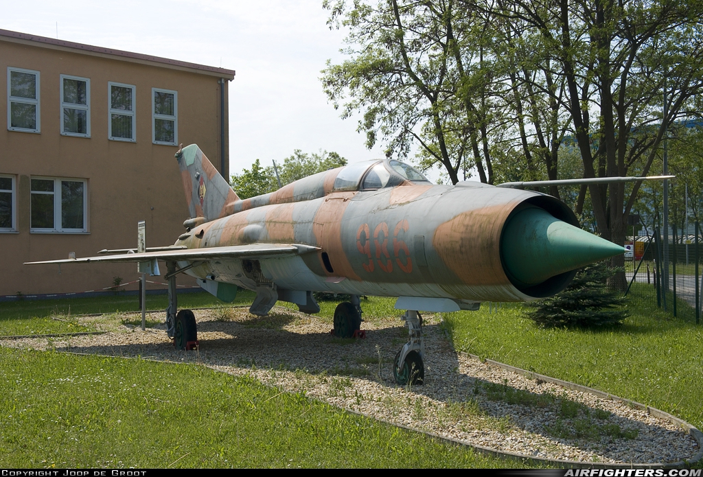 East Germany - Air Force Mikoyan-Gurevich MiG-21SPS 986 at Kamenz (EDCM), Germany
