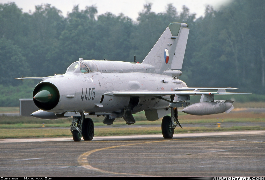 Czech Republic - Air Force Mikoyan-Gurevich MiG-21MFN 4405 at Kleine Brogel (EBBL), Belgium