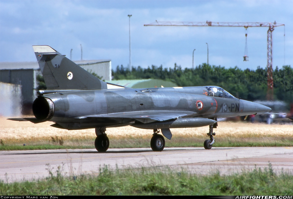 France - Air Force Dassault Mirage 5F 36 at Liege (- Bierset) (LGG / EBLG), Belgium