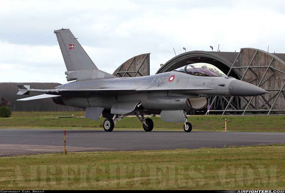 Denmark - Air Force General Dynamics F-16AM Fighting Falcon E-600 at Skrydstrup (EKSP), Denmark
