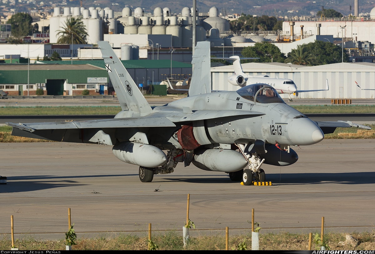 Spain - Air Force McDonnell Douglas C-15 Hornet (EF-18A+) C.15-55 at Malaga (AGP / LEMG), Spain