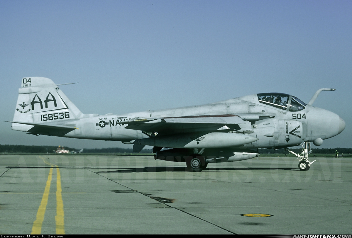 USA - Navy Grumman A-6E Intruder (G-128) 158536 at Virginia Beach - Oceana NAS / Apollo Soucek Field (NTU / KNTU), USA