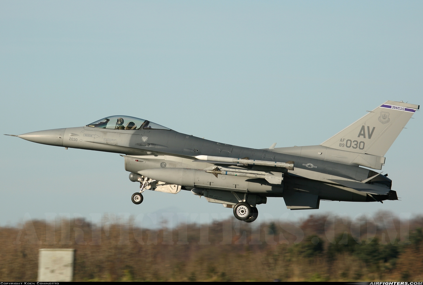 USA - Air Force General Dynamics F-16C Fighting Falcon 89-2030 at Florennes (EBFS), Belgium