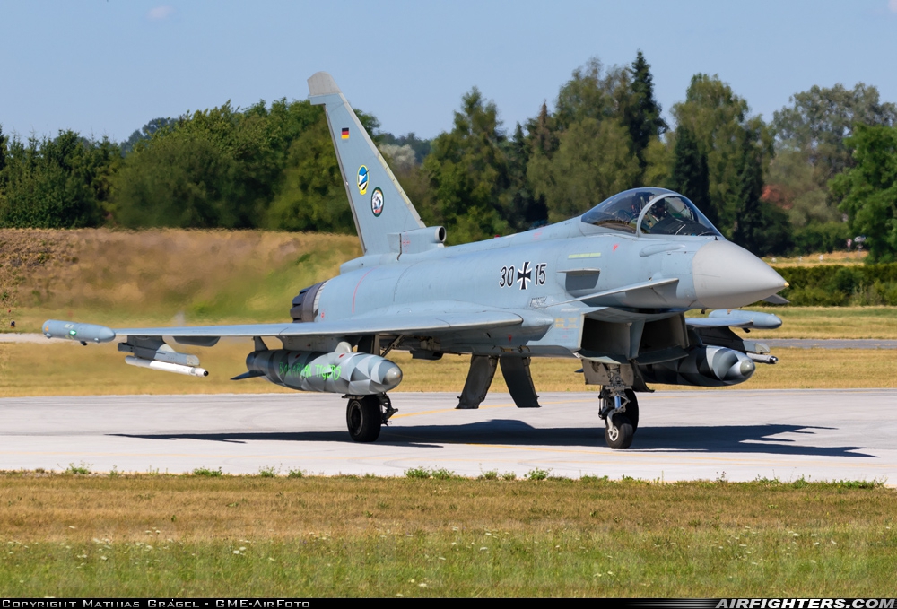 Germany - Air Force Eurofighter EF-2000 Typhoon S 30+15 at Neuburg - Zell (ETSN), Germany