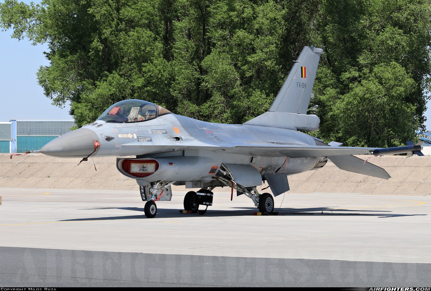 Belgium - Air Force General Dynamics F-16AM Fighting Falcon FA-134 at Caslav (LKCV), Czech Republic