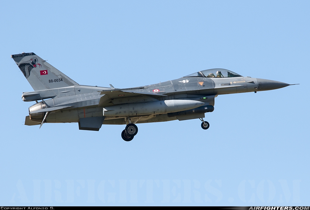 Türkiye - Air Force General Dynamics F-16C Fighting Falcon 88-0034 at Albacete (- Los Llanos) (LEAB), Spain