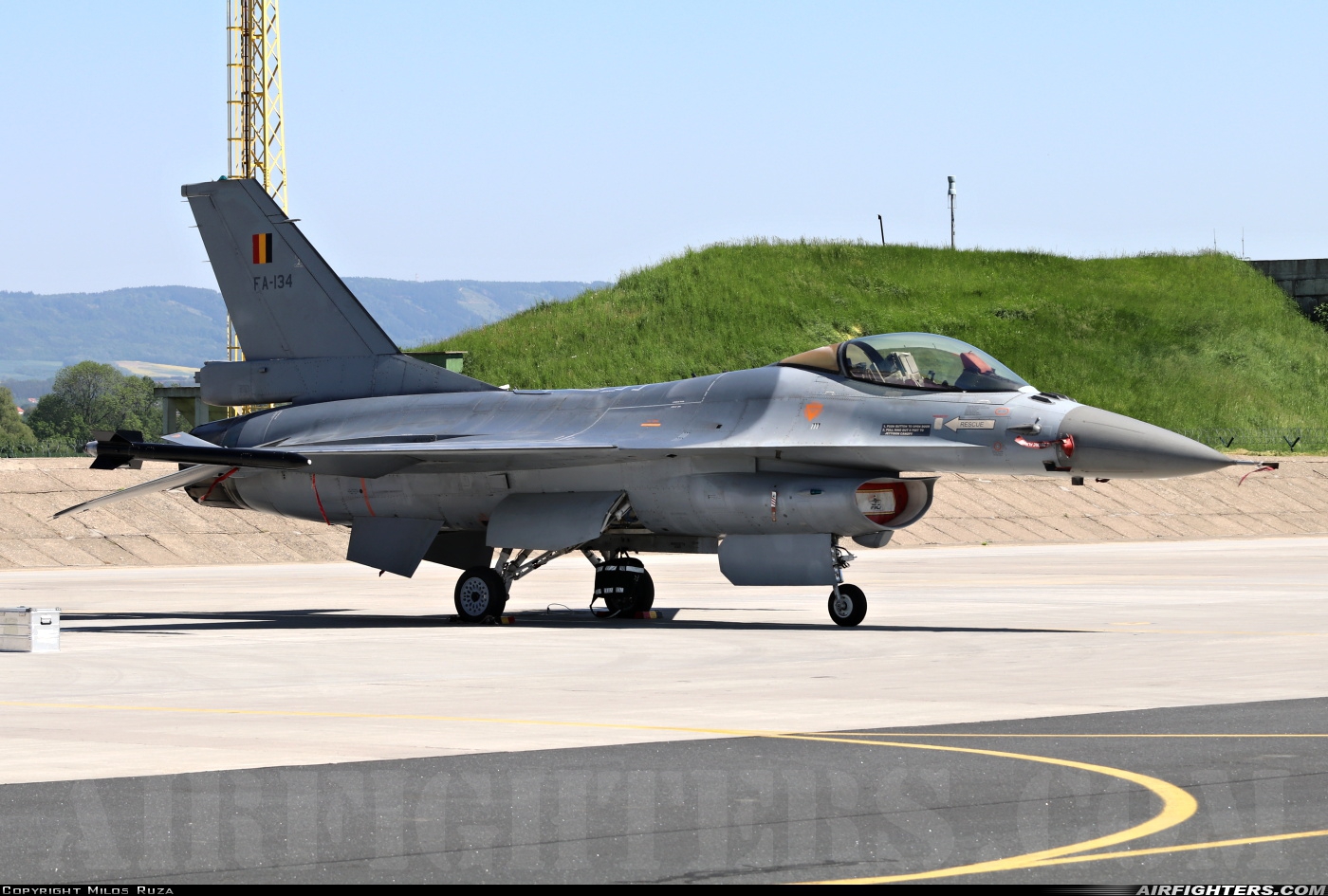 Belgium - Air Force General Dynamics F-16AM Fighting Falcon FA-134 at Caslav (LKCV), Czech Republic