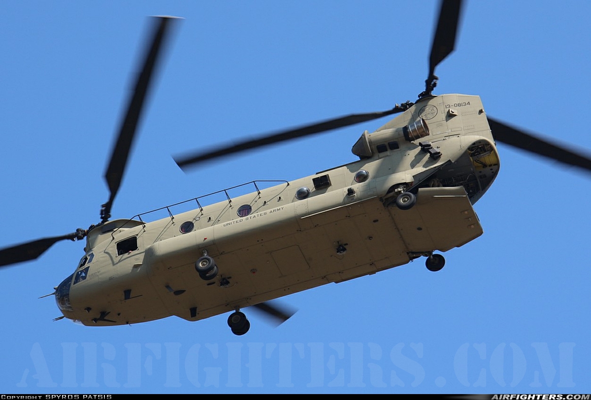 USA - Army Boeing Vertol CH-47F Chinook 13-08134 at Megara AB - Pahi (LGMG), Greece
