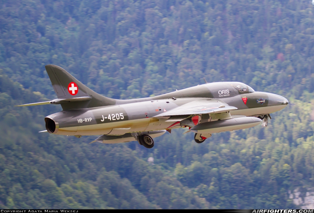 Private - Fliegermuseum Altenrhein Hawker Hunter T68 HB-RVP at Mollis (LSMF), Switzerland