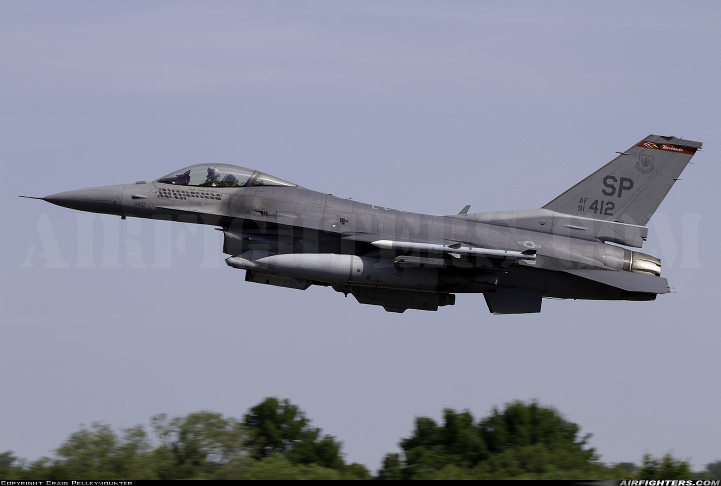 USA - Air Force General Dynamics F-16C Fighting Falcon 91-0412 at Fairford (FFD / EGVA), UK