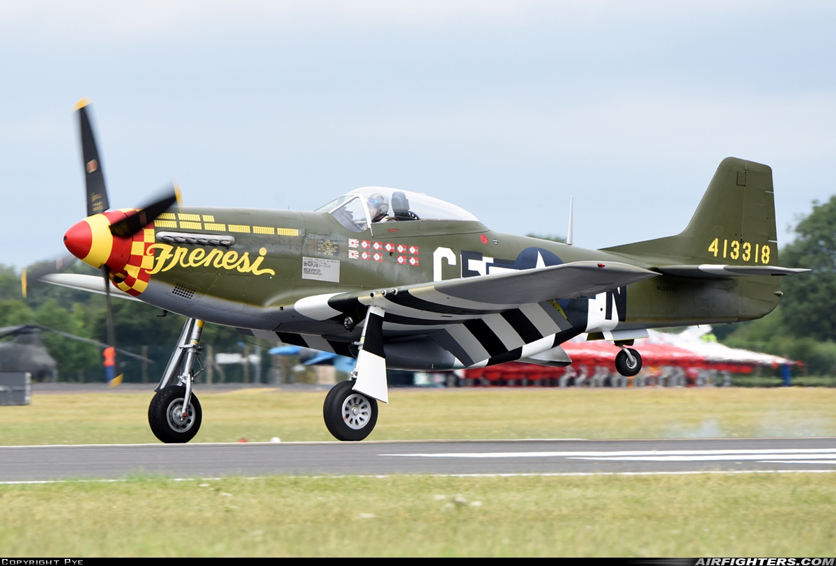 Private North American F-6K Mustang N357FG at Fairford (FFD / EGVA), UK