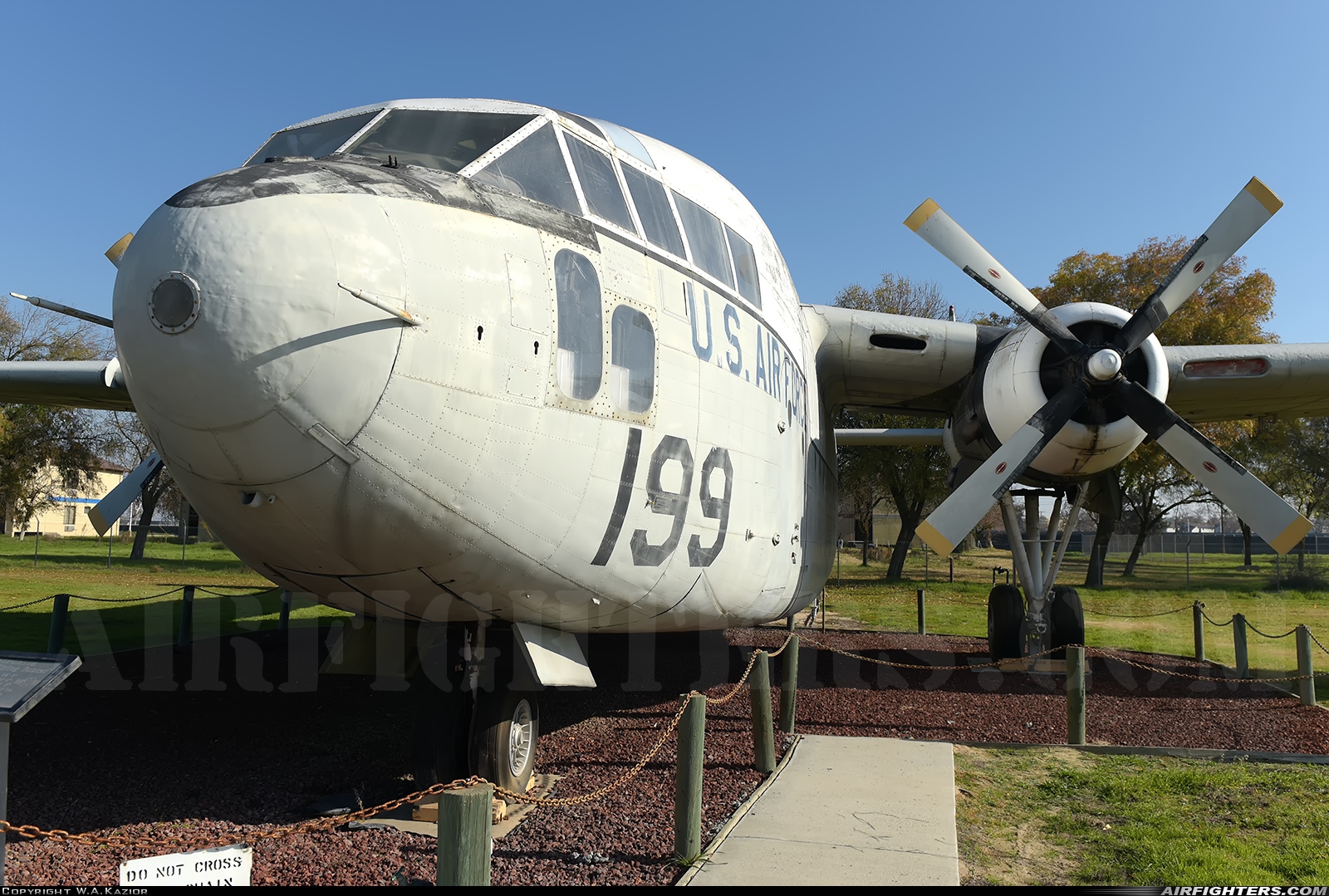 USA - Air Force Fairchild C-119C Flying Boxcar 49-0199 at Atwater (Merced) - Castle (AFB) (MER / KMER), USA