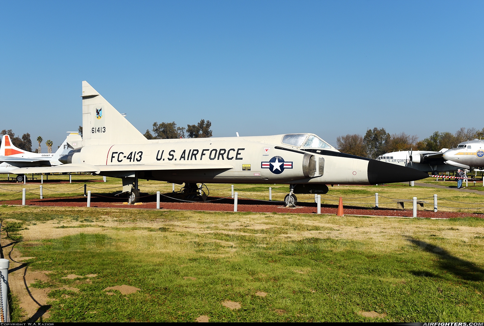 USA - Air Force Convair F-102A Delta Dagger (8-10) 56-1413 at Atwater (Merced) - Castle (AFB) (MER / KMER), USA