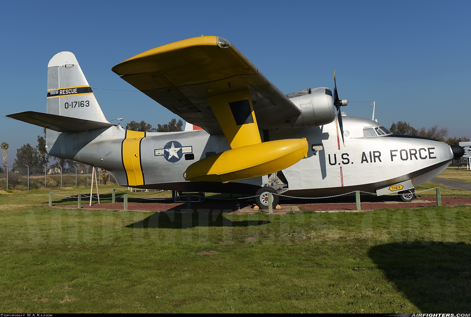 USA - Air Force Grumman HU-16B Albatross 51-7163 at Atwater (Merced) - Castle (AFB) (MER / KMER), USA