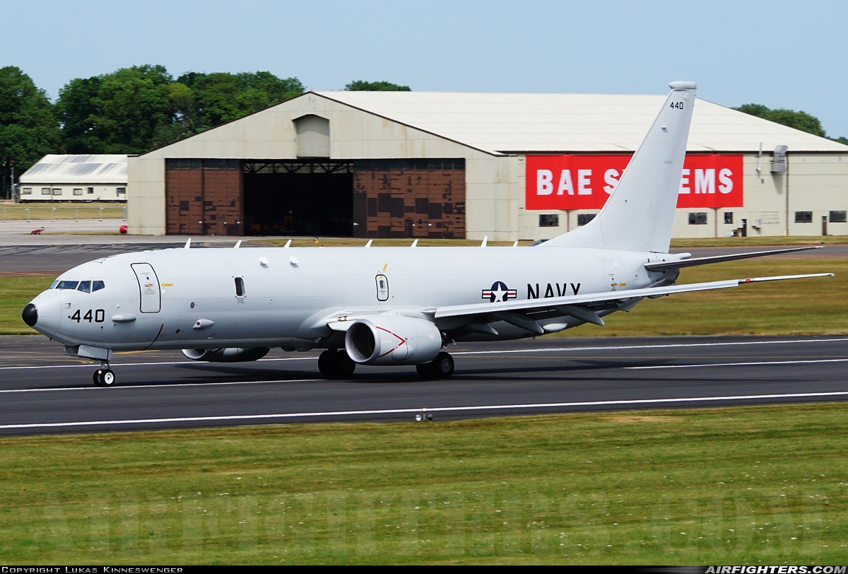 USA - Navy Boeing P-8A Poseidon (737-800ERX) 168440 at Fairford (FFD / EGVA), UK