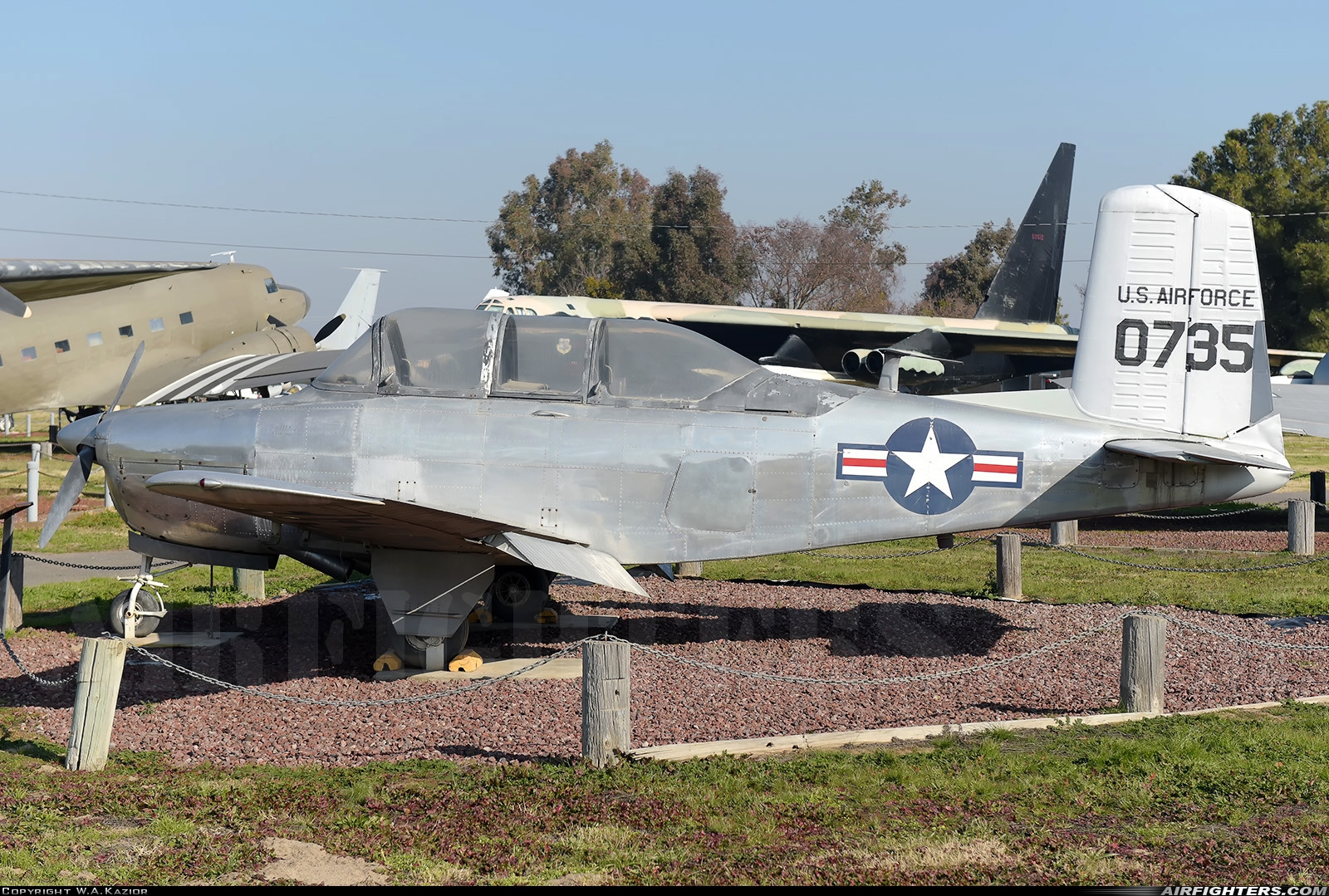 USA - Air Force Beech T-34B Mentor 50-0735 at Atwater (Merced) - Castle (AFB) (MER / KMER), USA