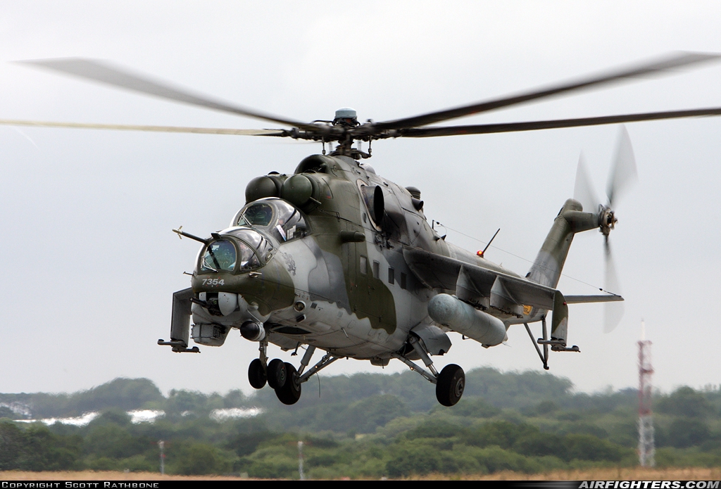 Czech Republic - Air Force Mil Mi-35 (Mi-24V) 7354 at Landivisiau (LDV / LFRJ), France