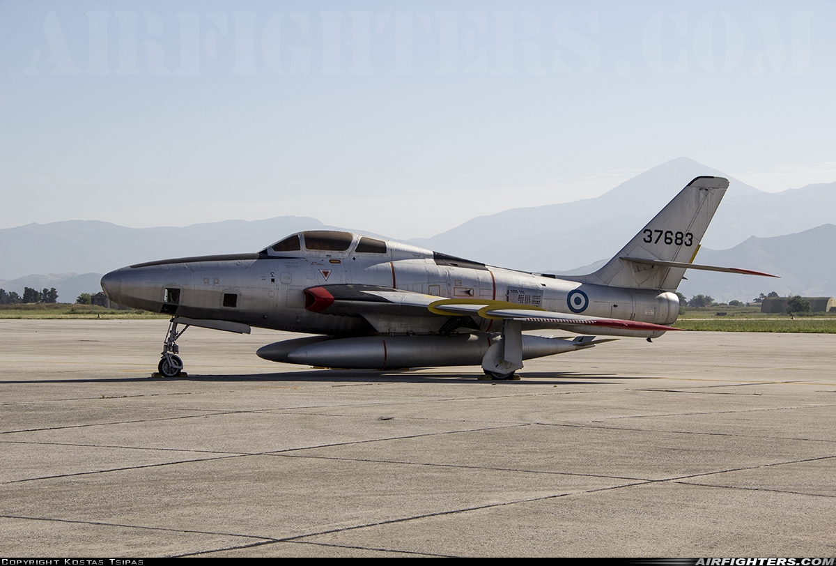 Greece - Air Force Republic RF-84F Thunderflash 37683 at Larissa (LRA / LGLR), Greece