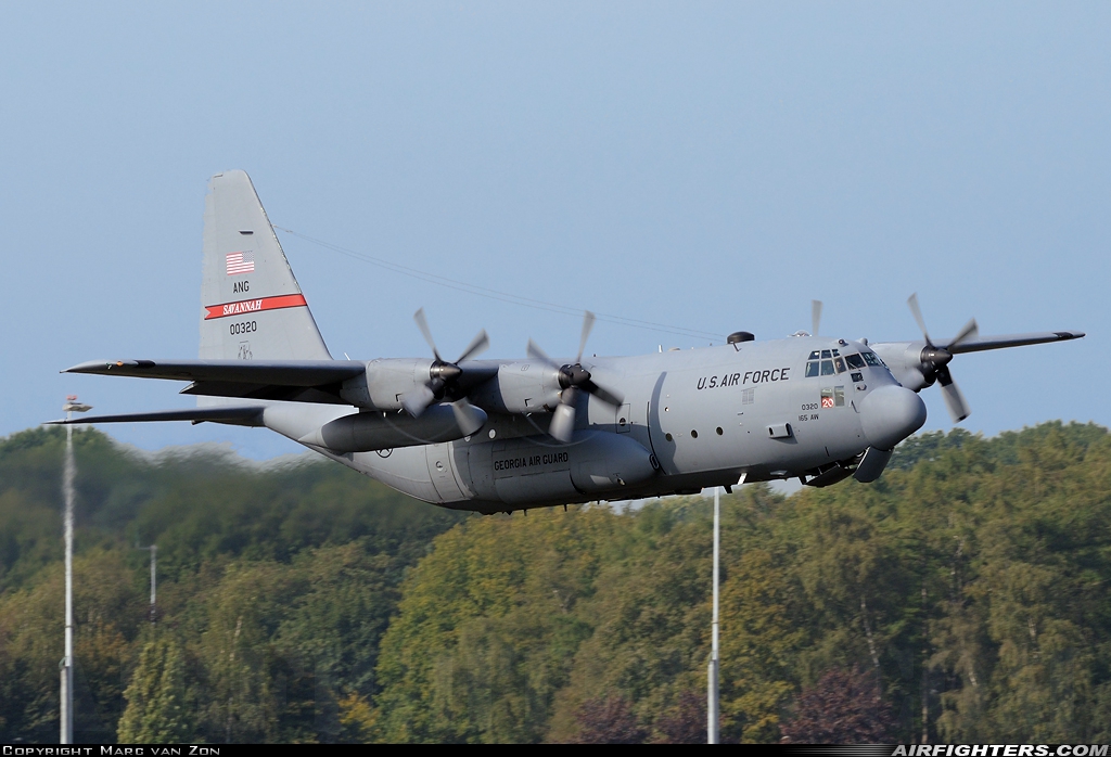 USA - Air Force Lockheed C-130H Hercules (L-382) 80-0320 at Eindhoven (- Welschap) (EIN / EHEH), Netherlands