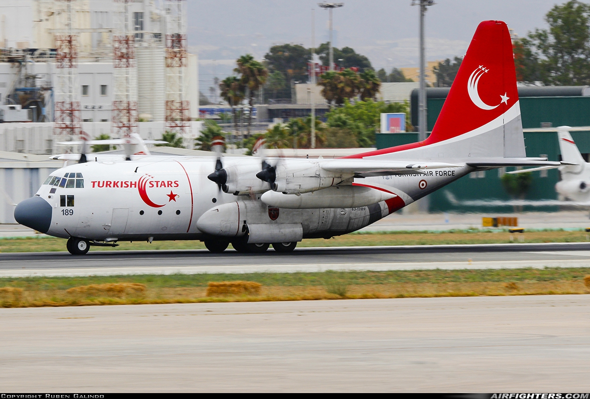 Türkiye - Air Force Lockheed C-130E Hercules (L-382) 63-13189 at Malaga (AGP / LEMG), Spain