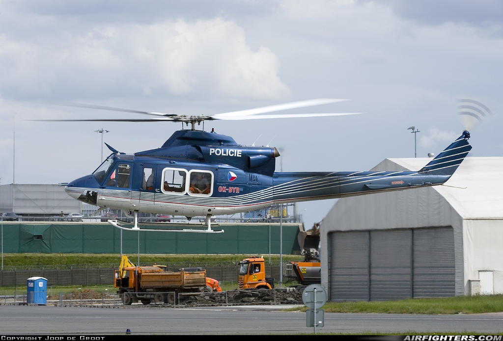 Czech Republic - Police Bell 412EP OK-BYR at Prague - Ruzyne (PRG / LKPR), Czech Republic