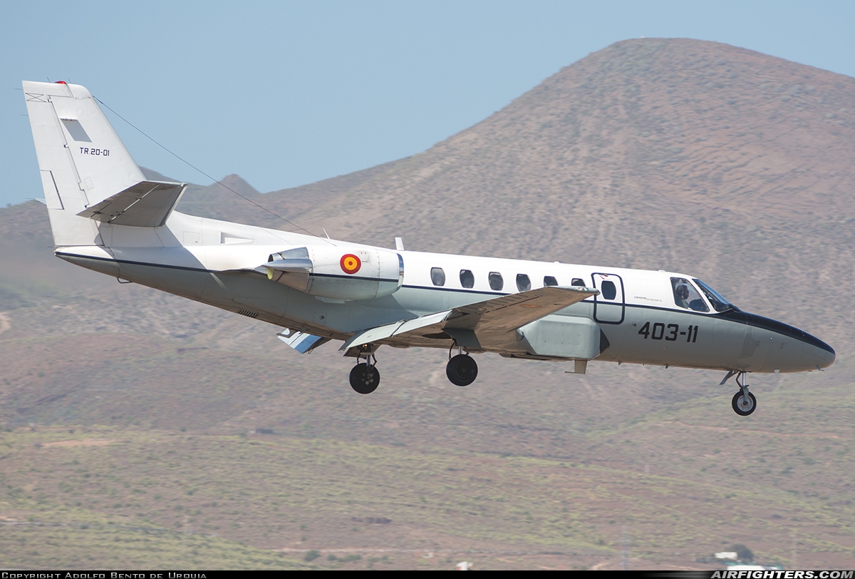 Spain - Air Force Cessna 560 Citation V TR.20-01 at Gran Canaria (- Las Palmas / Gando) (LPA / GCLP), Spain