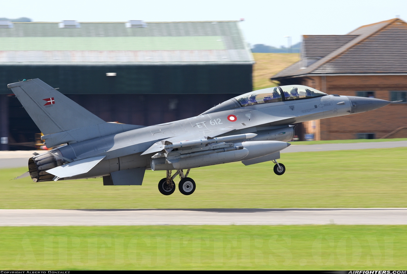 Denmark - Air Force General Dynamics F-16BM Fighting Falcon ET-612 at Yeovilton (YEO / EGDY), UK