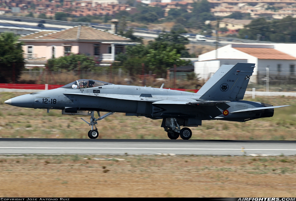 Spain - Air Force McDonnell Douglas C-15 Hornet (EF-18A+) C.15-60 at Malaga (AGP / LEMG), Spain