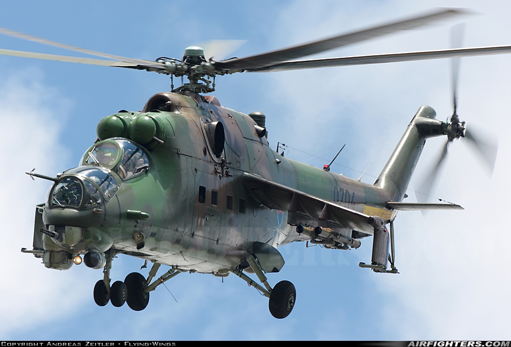 Slovakia - Air Force Mil Mi-35 (Mi-24V) 0704 at Piestany (PZY / LZPP), Slovakia