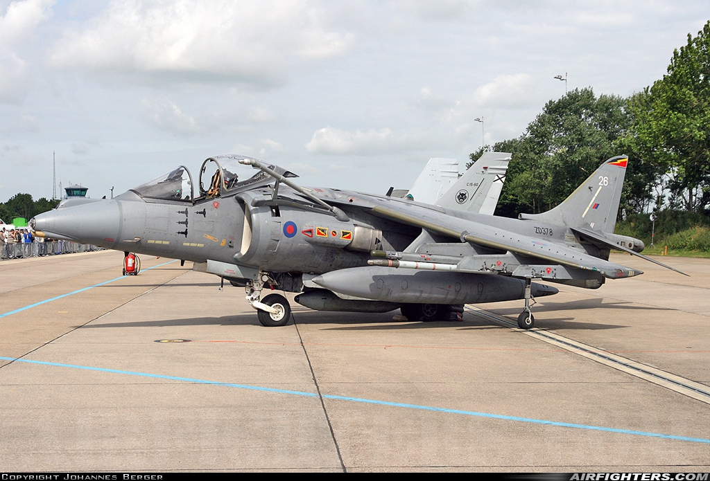 UK - Air Force British Aerospace Harrier GR.7 ZD378 at Leeuwarden (LWR / EHLW), Netherlands