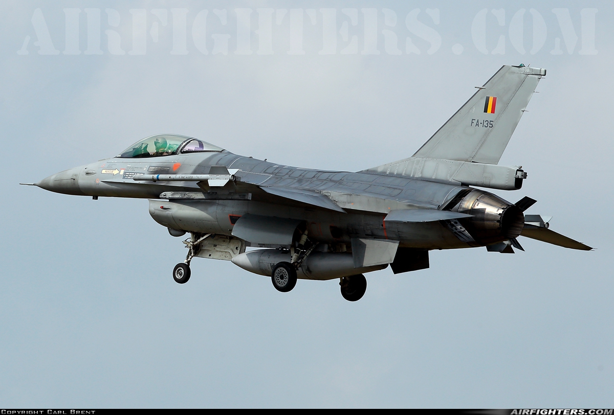 Belgium - Air Force General Dynamics F-16AM Fighting Falcon FA-135 at Kleine Brogel (EBBL), Belgium