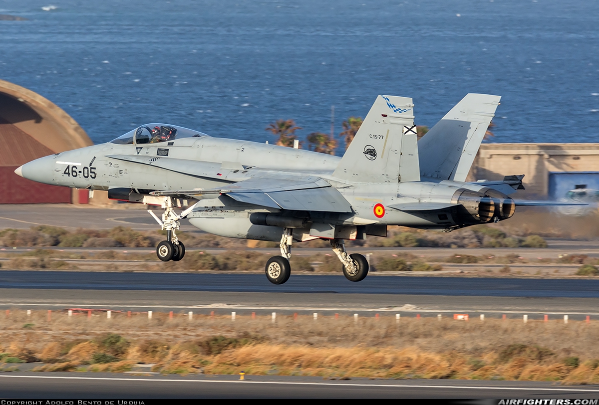 Spain - Air Force McDonnell Douglas F/A-18A+ Hornet C.15-77 at Gran Canaria (- Las Palmas / Gando) (LPA / GCLP), Spain