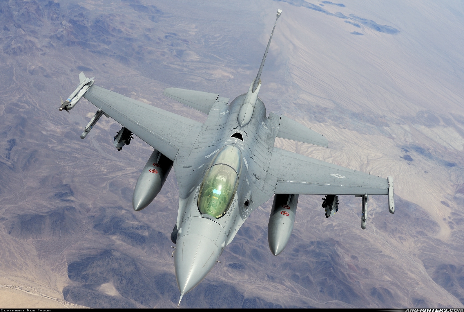 USA - Air Force General Dynamics F-16D Fighting Falcon 87-0395 at In Flight, USA