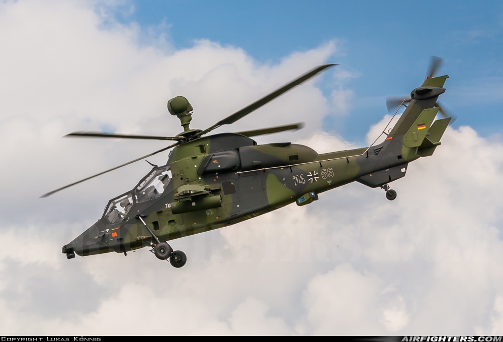 Germany - Air Force Eurocopter EC-665 Tiger UHT 74+56 at Fassberg (ETHS), Germany