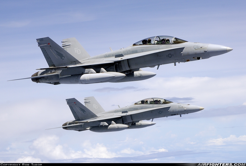 USA - Marines McDonnell Douglas F/A-18D(RC) Hornet 164947 at In Flight, International Airspace