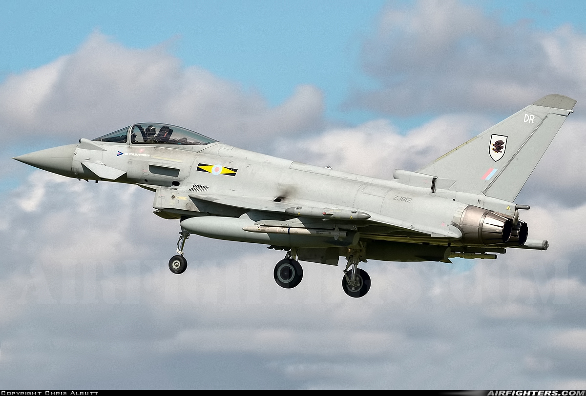 UK - Air Force Eurofighter Typhoon FGR4 ZJ912 at Coningsby (EGXC), UK