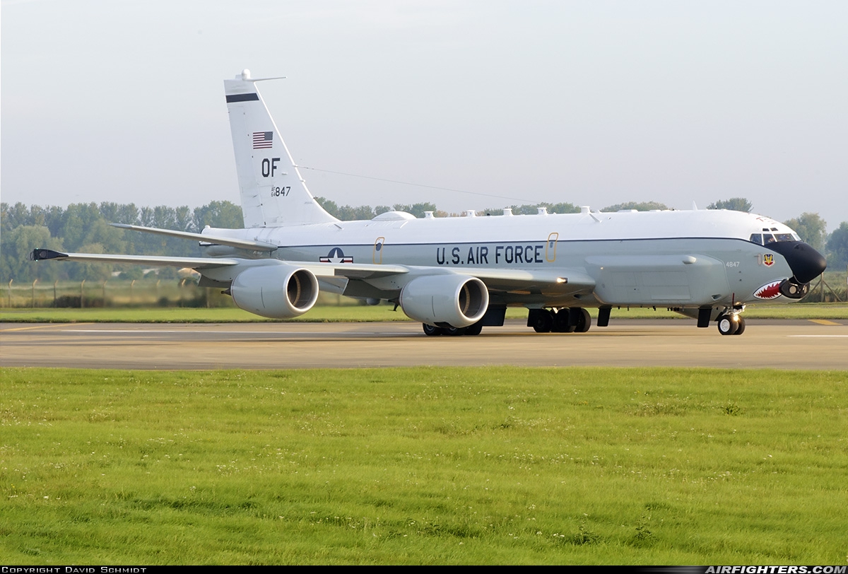 USA - Air Force Boeing RC-135U Combat Sent (739-445B) 64-14847 at Mildenhall (MHZ / GXH / EGUN), UK