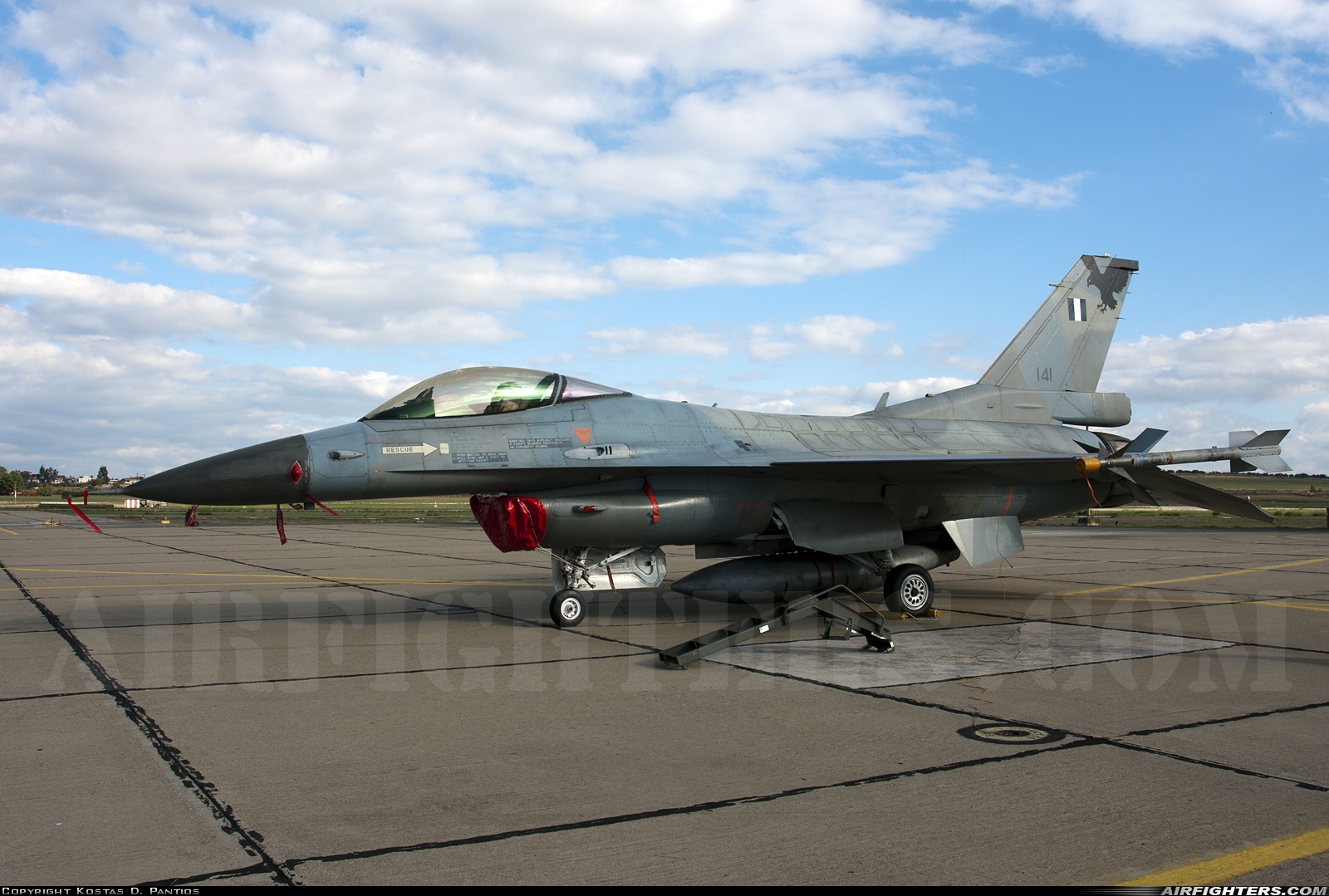 Greece - Air Force General Dynamics F-16C Fighting Falcon 141 at Tanagra (LGTG), Greece