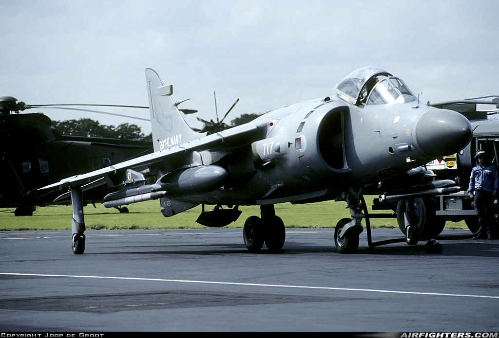 UK - Navy British Aerospace Sea Harrier FA.2 XZ455 at Lee-on-Solent (EGHF), UK