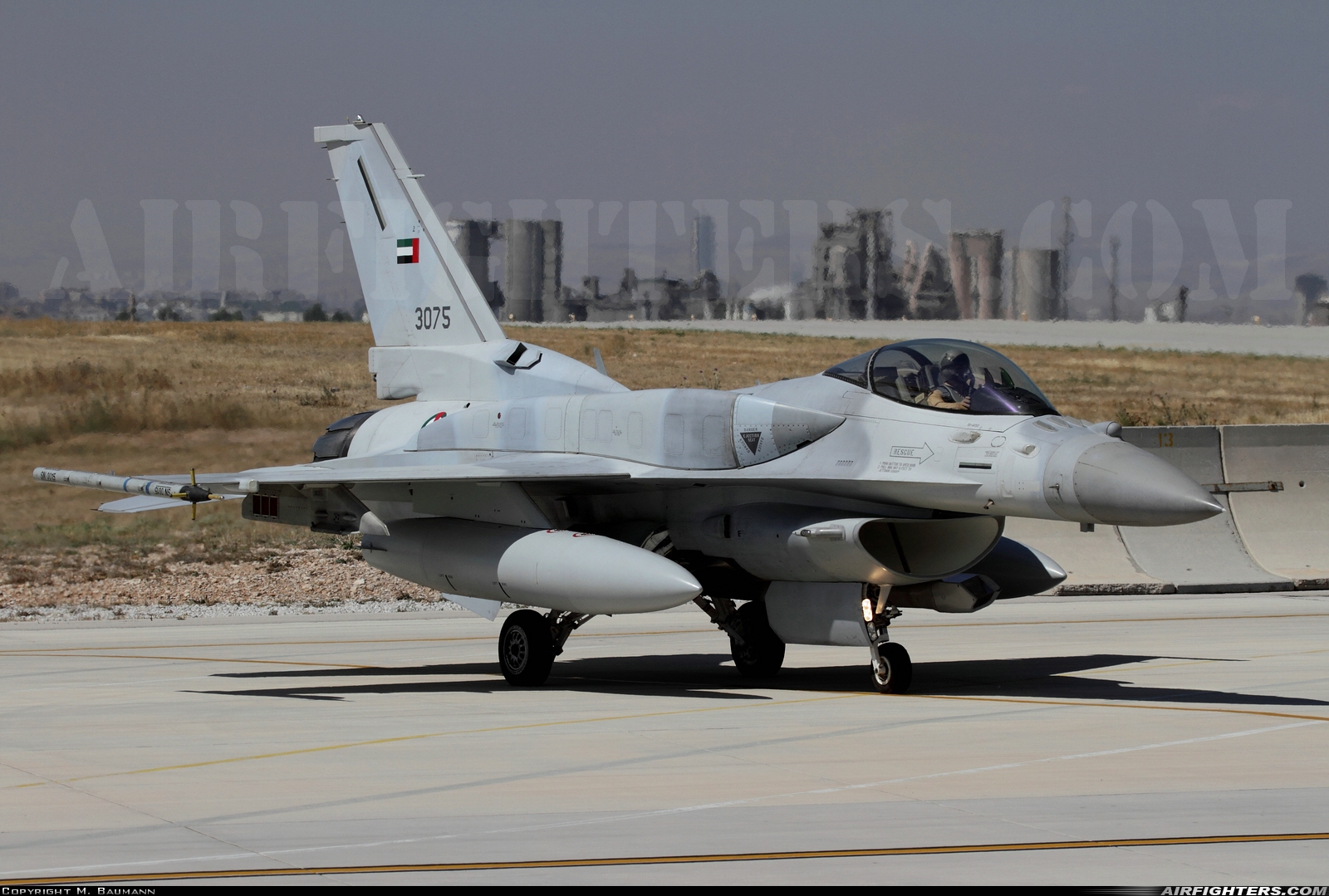 United Arab Emirates - Air Force Lockheed Martin F-16E Fighting Falcon 3075 at Konya (KYA / LTAN), Türkiye